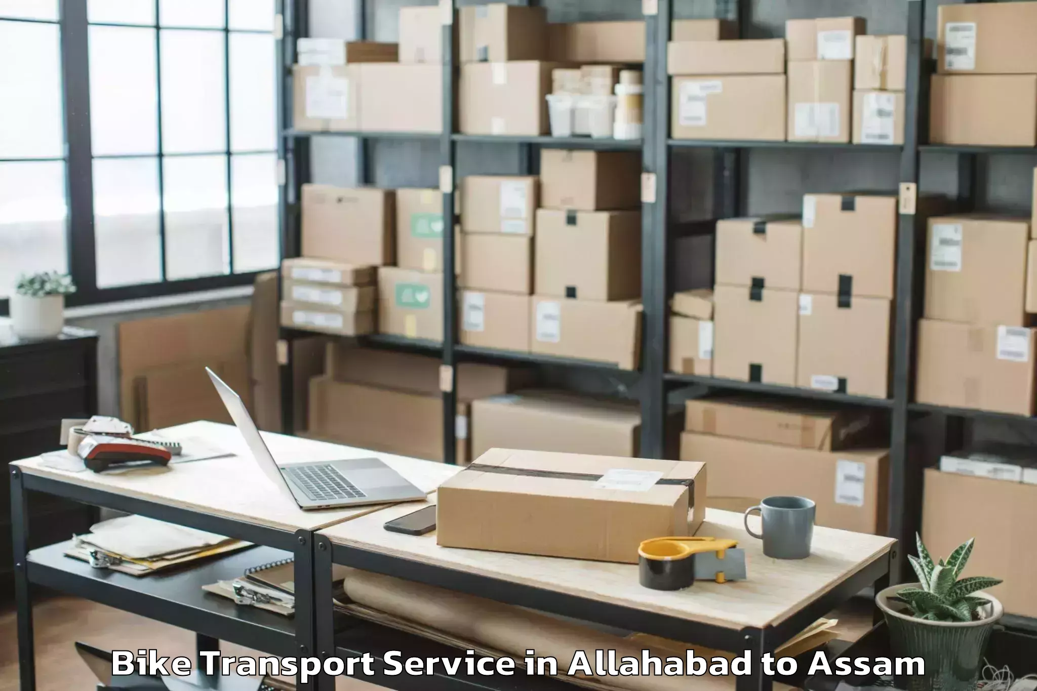 Book Allahabad to Bihpuria Bike Transport Online